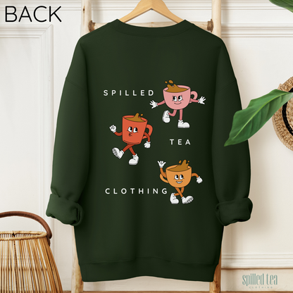 Dancing Spilled Tea Clothing Sweatshirt (Front/Back Print)