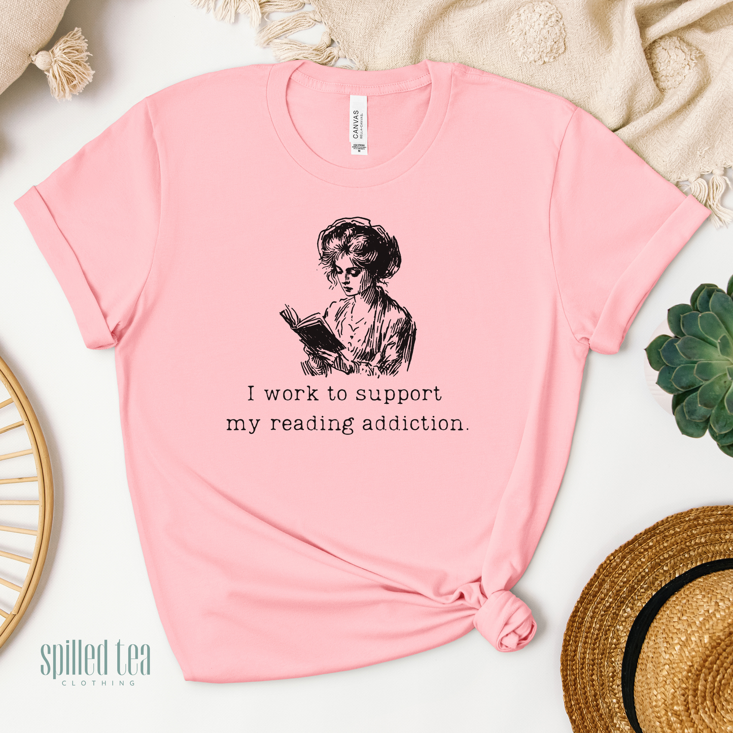 Work To Support My Reading Addiction T-Shirt